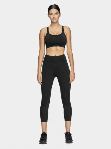 4F Damskie legginsy treningowe 4F NOSD4SPDF312 czarne Czarny