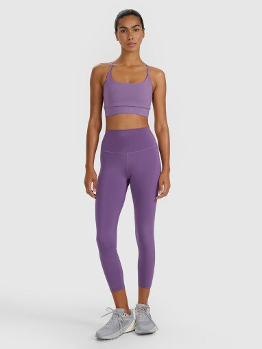 4F Damskie legginsy treningowe 7/8 4F 4FWAW25TFTIF361  fioletowe Fioletowy