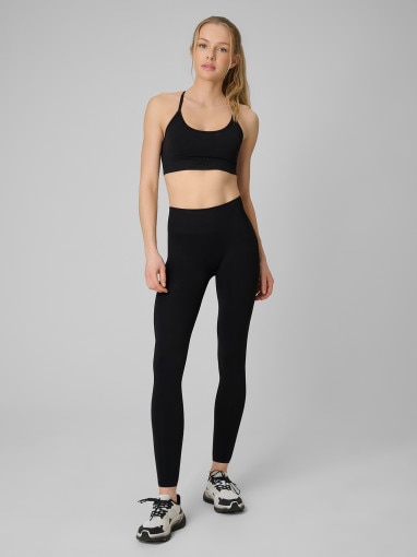Obrazek dla: 4F Damskie legginsy treningowe damskie 4F 4FRSS26TFTIF502  czarne Czarny