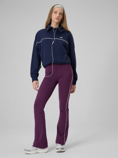 Obrazek dla: 4F Damskie legginsy z rozszerzanymi nogawkami 4F 4FWSS26TTIGF260  fioletowe Fioletowy