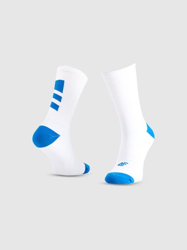 4F Damskie skarpetki do biegania 4F 4FRAW25UFSOM267 białe Biały