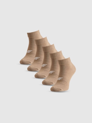 Obrazek dla: 4F Damskie skarpetki niskie (5pack) 4F 4FRSS26USOCF0830  beżowe Multikolor