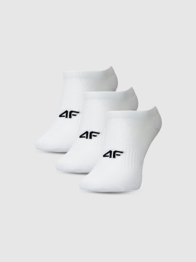 4F Damskie skarpetki stopki (3pak) 4F 4FWMM00USOCF443  białe Biały
