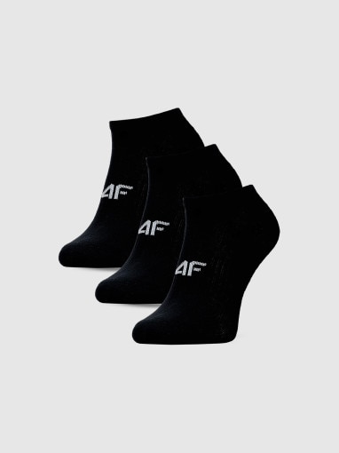4F Damskie skarpetki stopki (3pak) 4F 4FWMM00USOCF443  czarne Czarny