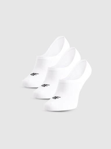  4F Damskie skarpetki stopki (3pak) 4F 4FWMM00USOCF473  białe Biały