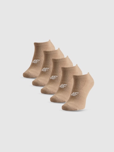 Obrazek dla: 4F Damskie skarpetki stopki (5pack) 4F 4FRSS26USOCF0828  beżowe Multikolor