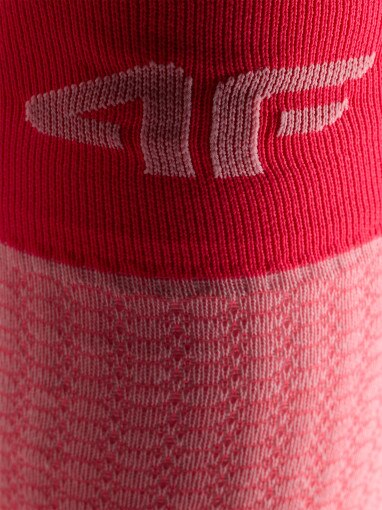 Damskie skarpety narciarskie 4F 4FRAW25UFSOF277 - różowe 