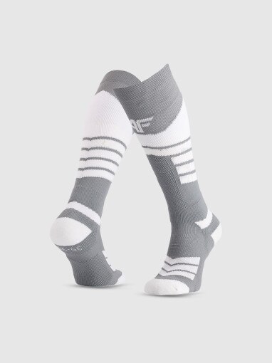 4F Damskie skarpety narciarskie 4F 4FWAW25UFSOF232 szare Szary
