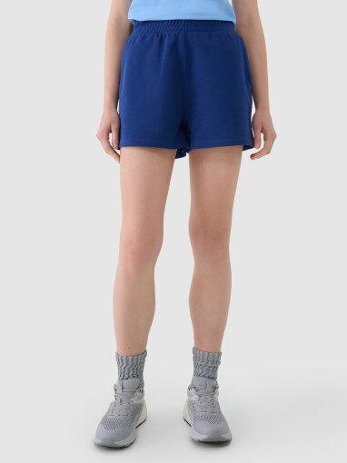 Damskie spodenki dresowe 4F 4FWMM00TSHOF542 - niebieskie