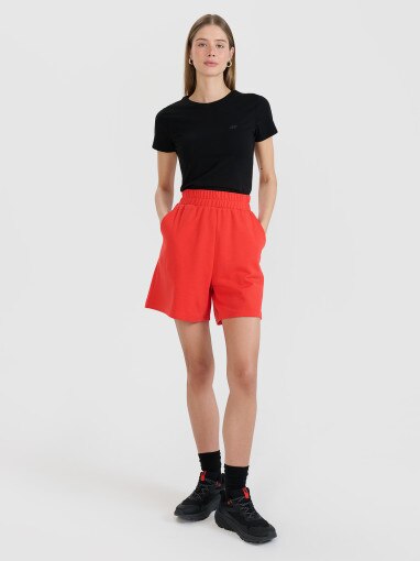 4F Damskie spodenki dresowe 4F 4FWMM00TSHOF771  czerwone Czerwony