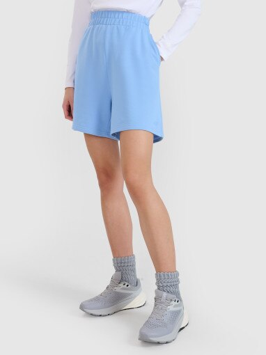 Damskie spodenki dresowe 4F 4FWMM00TSHOF771 - niebieskie