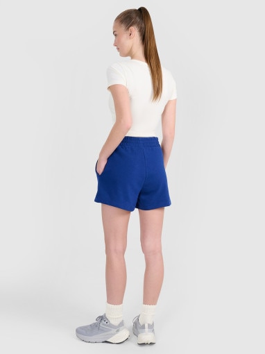 Damskie spodenki dresowe czarne 4F 4FWMM00TSHOF704 - granatowe