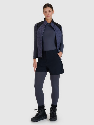 4F Damskie spodenki trekkingowe 4F 4FWSS25TFSHF0994  czarne Czarny