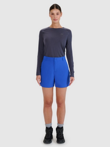 4F Damskie spodenki trekkingowe 4F 4FWSS25TFSHF0994  niebieskie Niebieski