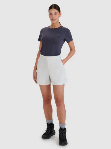 4F Damskie spodenki trekkingowe 4F 4FWSS25TFSHF0994  szare Szary