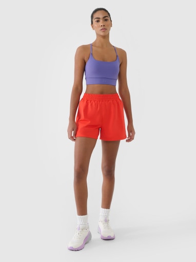 4F Damskie spodenki treningowe 4F 4FRSS25TFSHF0874  czerwone Czerwony