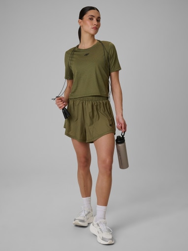  4F Damskie spodenki treningowe 4F 4FWSS26TFSHF1295  khaki Oliwkowy