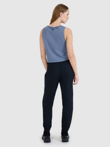Damskie spodnie casual 4F 4FWSS25TTROF1002 - czarne