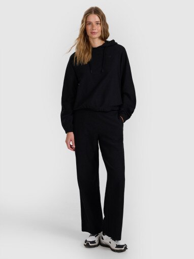 4F Damskie spodnie dresowe 4F 4FRAW25TTROF1669 czarne Czarny