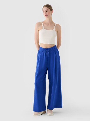 Damskie spodnie dresowe 4F 4FRSS24TTROF1331 - niebieskie