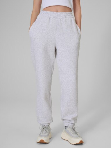 Damskie spodnie dresowe joggery 4F 4FRSS26TTROF1935 - szare