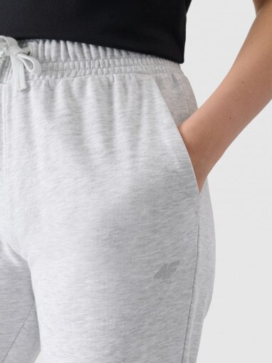 Damskie spodnie dresowe joggery 4F 4FWMM00TTROF1138 - szare 