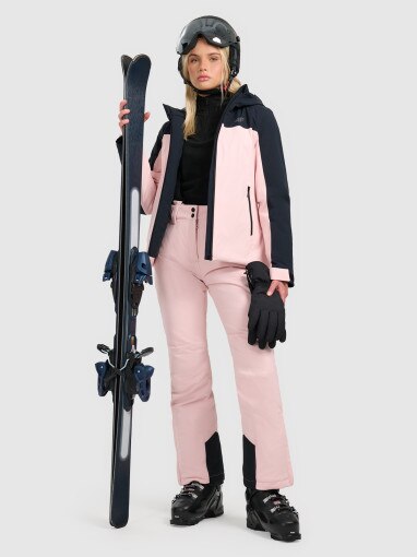 4F Damskie spodnie narciarskie 4F 4FWAW25TFTRF0944 różowe Rożowy