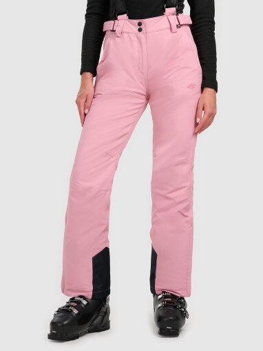 Damskie spodnie narciarskie 4F 4FWAW25TFTRF1157 - różowe