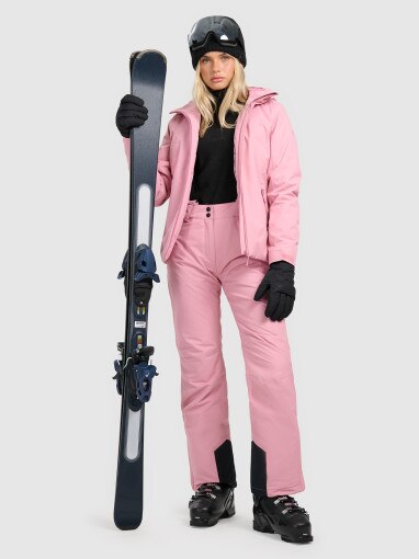 4F Damskie spodnie narciarskie 4F 4FWAW25TFTRF1157 różowe Różowy