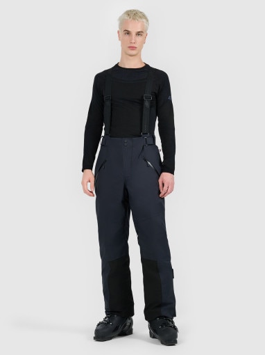 4F Damskie spodnie narciarskie z szelkami Dermizax 20000 4F 4FWAW25TFTRM0902 czarne Czarny