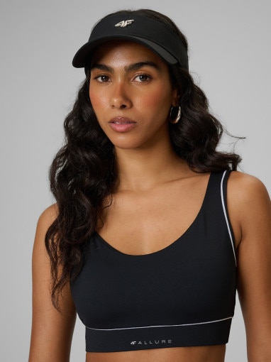  4F Daszek sportowy uniseks 4F 4FRSS26ACABU642  czarny Czarny