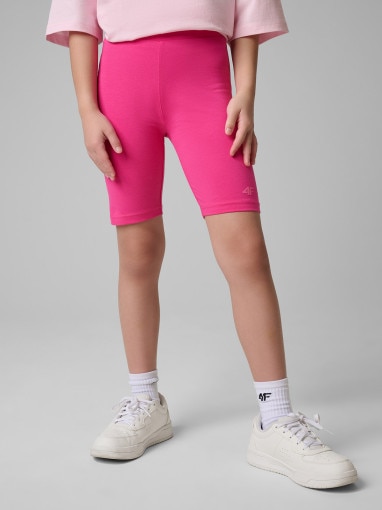 Dziewczęce kolarki dzianinowe 4F 4FJRSS26TSTIF033 - różowe