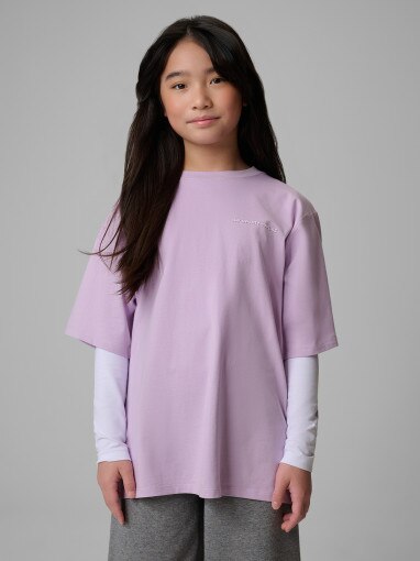 Obrazek dla: 4F JUNIOR Dziewczęcy tshirt z nadrukiem 4F 4FJRSS26TTSHF3870  fioletowy Fioletowy