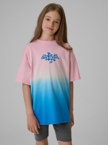 Obrazek dla: 4F JUNIOR Dziewczęcy tshirt z nadrukiem 4F 4FJRSS26TTSHF4186  multikolor Multikolor
