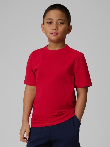  4F JUNIOR Chłopięcy tshirt bez nadruku 4F 4FJRSS26TTSHM3598  czerwony Czerwony