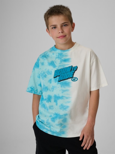 Obrazek dla: 4F JUNIOR Chłopięcy tshirt z nadrukiem 4F 4FJRSS26TTSHM4168  niebieski Niebieski