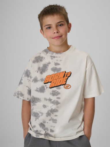 Obrazek dla: 4F JUNIOR Chłopięcy tshirt z nadrukiem 4F 4FJRSS26TTSHM4168  szary Szary