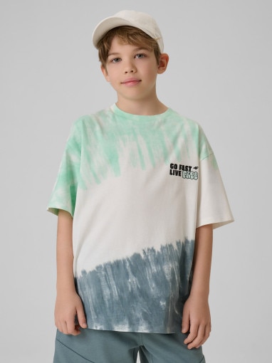  4F JUNIOR Chłopięcy tshirt z nadrukiem 4F 4FJRSS26TTSHM4172  multikolor Multikolor