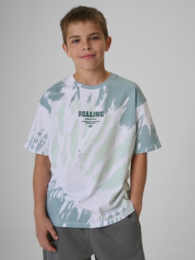 Obrazek dla: 4F JUNIOR Chłopięcy tshirt z nadrukiem 4F 4FJRSS26TTSHM4173  zielony Zielony