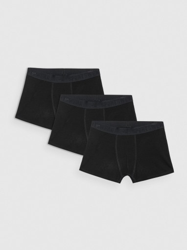 4F JUNIOR Chłopięce bokserki 4F (3pack) 4FJWAW25UBXSM061  czarne Czarny