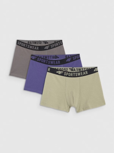 4F JUNIOR Chłopięce bokserki 4F (3pack) 4FJWAW25UBXSM061  multikolor Multikolor 1