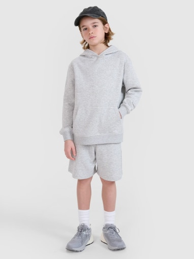 4F JUNIOR Chłopięce spodenki dresowe 4F 4FJWMM00TSHOM629  szare Szary