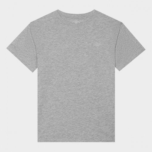 Dziewczęcy t-shirt basic 4F 4FJWMM00TTSHF2332 - szary