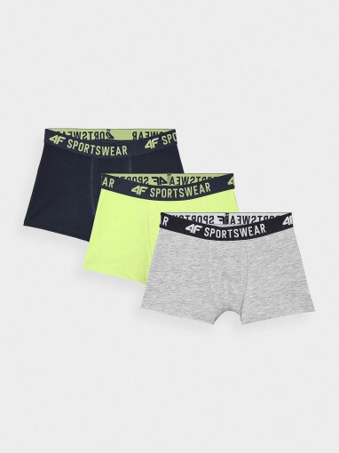4F JUNIOR Chłopięca bielina codzienna (3pack) 4F 4FJWMM00UBXSM044  multikolor Multikolor