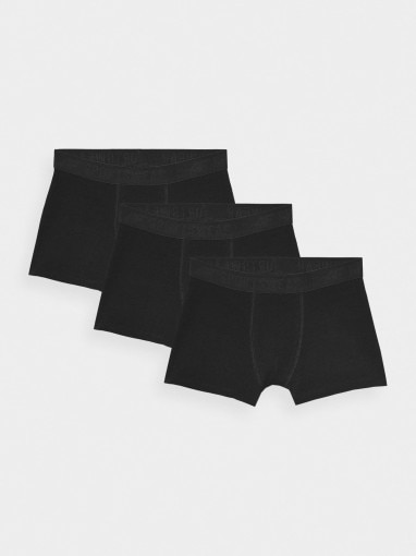 4F JUNIOR Chłopięce bokserki (3pack) 4F 4FJWMM00UBXSM048  czarne Czarny