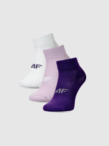 4F JUNIOR Dziewczęce skarpetki za kostkę (3pack) 4F 4FJWMM00USOCF497  multikolor Multikolor