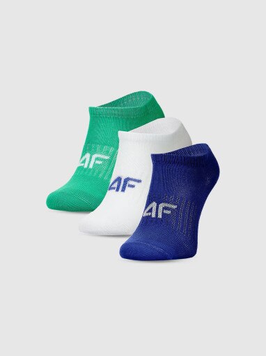 4F JUNIOR Chłopięce skarpetki za kostkę (3pack) 4F 4FJWMM00USOCM498  multikolor Multikolor