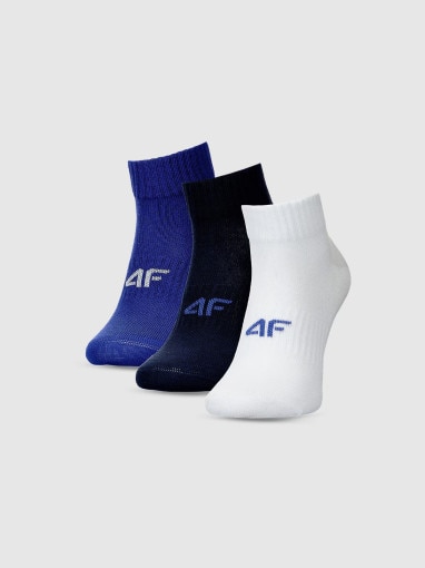 4F JUNIOR Chłopięce skarpetki za kostkę (3pack) 4F 4FJWMM00USOCM499  multikolor Multikolor
