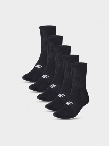 4F JUNIOR Dziecięce skarpetki (5pack) 4F 4FJWMM00USOCU294  czarne Czarny