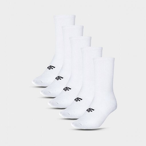 Dziecięce skarpetki (5-pack) 4F 4FJWMM00USOCU294 - białe